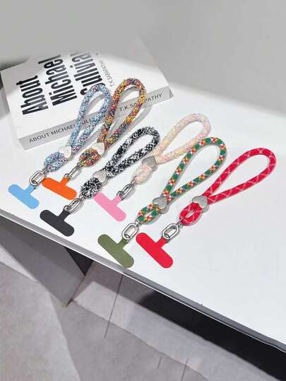 1 chiếc dây đeo điện thoại hình khóa tình yêu có thể điều chỉnh, dây đeo máy ảnh màu Dopamine, móc khóa chống mất, dây đeo ngắn dệt cho người yêu và bạn gái (Tinh tế và nhỏ gọn, không chiếm nhiều diện tích)