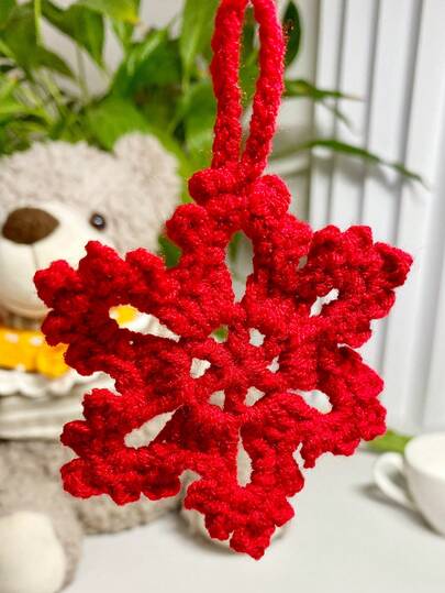 Handmade Knitted Snowflake Crochet Decoration Pendant