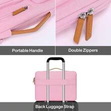 MOSISO 12.9 Inch Tablet Sleeve Case For IPad Pro 13 M4 & IPad Air 13 M3 M2, IPad Pro 12.9 M2 M1 6/5th With Magic Keyboard&Smart Keyboard Folio, Side Open Carrying Bag With 4 Zipper Pockets, Pink,12.9inch,Pink - 粉紅色的 - 查看 5