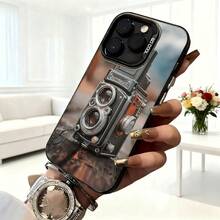 Carcasa de telefono con diseño vintage camara fotografa negra para iPhone 14 Pro Max estilo retro para uso diario y viajes - Negro - Ver 6