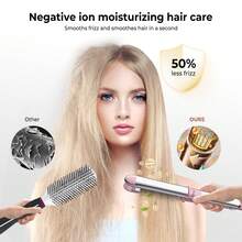 ATOPSKINS Alisador y rizador de cabello 2 en 1 | Calentamiento rápido | Control del frizz | Regalo ideal para Navidad y Año Nuevo (Rosa/Negro/Azul) - Tipo de Enchufe A USA (110-127V) - Ver 12