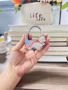 猫咪折叠手提包收纳挂钩，包包挂架，情人节手工礼物 - 彩色 - 查看 17