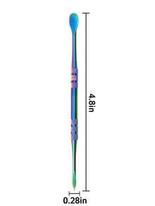 1 Piece Of Stainless Steel Double-Ended Spatula, Multi-Functional Tool, Titanium Alloy Double-Ended Pipe Cleaner, Wax Pressing And Engraving Tool, Interesting Gift. - Multicolor - View 4