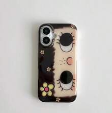 Daisy Co. Vintage Cartoon Big Eye Girl IMD Girl Face Phone – Retro Aesthetic Cover With Daisy Flowers, Cute Quirky Art Design 16 15 14 13 12 11 Pro 13 12 11 Pro MaxCreative Cartoon Phone, Shockproof And Drop-Resistant Full Protect, Suitable 17/17ProMax/IPhone16/16Plus/16Pro/16ProMax, IPhone15/15Plus/15Pro/15ProMax, IPhone14/14Plus/14Pro/14ProMax, IPhone13/13Pro/13ProMax,Girlfriend, Boyfriend, Valentine's Day, - màu đen - Xem 4