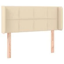 vidaXL Kopfteil Mit Ohren, Creme, 93x16x78/88 Cm, Stoff - Weiss - Übersicht 2