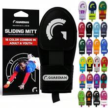 Guardian Baseball Manopla deslizante – Tallas para jóvenes y adultos – Protector deslizante de softball – Protector de mano de béisbol – Correa de compresión elástica - Negro - - Ver 13