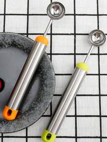 New Stainless Steel Watermelon Baller, Ice Cream Scoop, Fruit Ball Spoon, Multi-Function Fruit Carving Tool - Multicolor - View 3