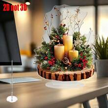 1 件华丽亚克力圣诞桌面装饰 - 适合家庭、办公室或咖啡厅的多功能节日中心装饰，非常适合客厅、咖啡桌、卧室艺术品 - 送给朋友和家人的完美礼物