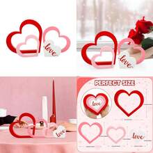Adorno de madera con forma de corazón romántico para decoración del hogar, ideal para el Día de San Valentín. - vistoso - Ver 2