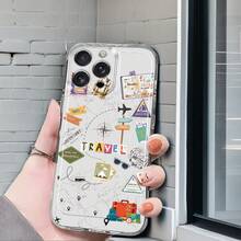 Funda de teléfono a prueba de golpes Diseño de mapa temático de viaje Funda de teléfono compatible con iPhone 17, Air 16, 15, 14, 13, 12, 11 Pro Max, X, XS, XR, XS Max, 7, 8, 6, 6S Plus. Funda de Teléfono de TPU Transparente Anti-Caída de Cobertura Completa, Simple y Elegante, Carcasa Protectora Suave a Prueba de Golpes, un Regalo Único y Creativo para Ti o para Amigos. Protección contra caídas - 1 pieza - Ver 4