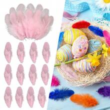 300pcs 3-5 Inch Colorful Rooster Feathers, Bulk For DIY Crafts, Home Wedding Party Decorations, Dreamcatchers - Pink - View 1