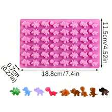 Silicone Dinosaur Mold, Dinosaur Chicken Nugget Mold, Dinosaur Ice Pop Mold, Chocolate Candy Making Mold - Multicolor - View 9