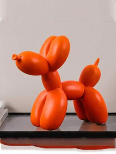 1 pieza Decoración de perro globo estilo nórdico, decoración de animal de dibujos animados para sala de estar, dormitorio, gabinete de vino, decoración de muebles suaves y obra de arte