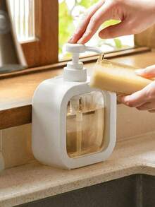 2 Stücke/1 Stück nachfüllbare Kunststoff Seifenspender Flasche, 300ml/500ml, mit Pumpkopf, geeignet für Lotionen, ideal für Hotelbäder - Transparent - Übersicht 8