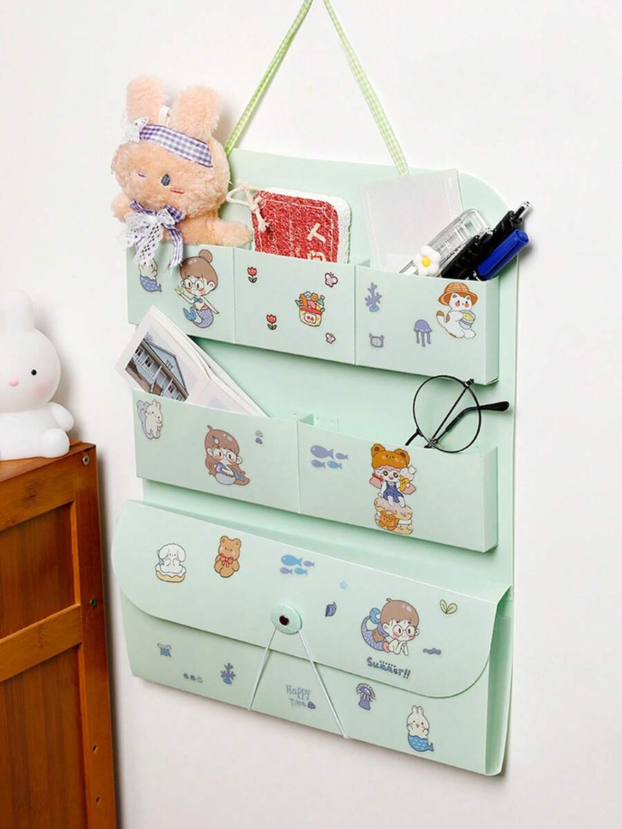 1个悬挂式收纳袋 - 带挂绳，可收纳珠宝和化妆品，方便携带，轻巧设计