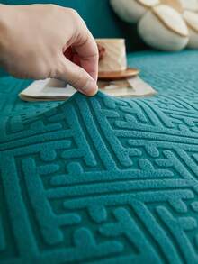 1件装提花沙发套，客厅短绒沙发套，弹性加厚防滑沙发套，适用于客厅、卧室、户外沙发，保护沙发免受宠物污渍侵害，四季通用，适用于L型单人沙发、躺椅以及1/2/3/4人沙发，可拆卸机洗。 - 孔雀藍 - 查看 10