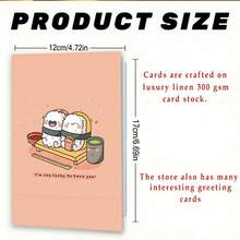 1张精美情人节/周年纪念贺卡。送给丈夫。附信封。优质纸张。祝您青春永驻，身体健康。饰有心形图案。妻子送给丈夫的完美情人节贺卡（4.7英寸 x 6.7英寸） - 彩色 - 查看 3