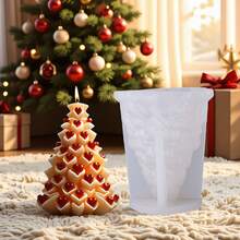 Heart And Christmas Tree Shaped Silicone Mold For Scented Candles - Exquisite Heart - Silicone Mold For Resin, Suitable For Making Candles, Soaps, Plaster Products, Home Gifts And Craft Candle Molds.