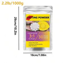 2000g/1000g/500g Polveri per colata in resina, kit di resina per colata rapida per principianti, smontaggio in 20~30 minuti, kit di polvere di gesso attivata dall'acqua per stampi in resina, per artigianato fai-da-te, modellismo, ceramica e decorazione per la casa, facile da mescolare e autolivellante. Adatto per anniversari, Natale, San Valentino, souvenir per tutte le stagioni.