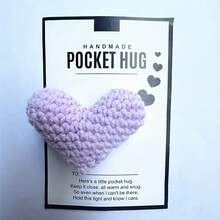 Abrazo de bolsillo de ganchillo hecho a mano - Regalo perfecto para amantes a larga distancia, cumpleaños, damas de honor y Día de San Valentín - Multicolor - Ver 13