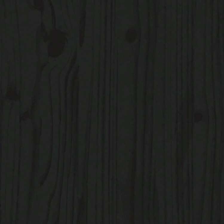 vidaXL Massivholzbett Mit Kopfteil Schwarz 200x200 Cm - 黑色 - 查看 11