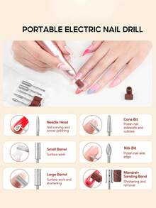 PEACECOLOR Gel Nail Polish Kit With Nail Lamp And Nail Drill Set 35 Colors Soak Off Nail Varnish 5PCS Base Top Coat Set Complete Nail Art Starter Kit For Beginners Manicure Salon Gifts For Family And Friends - 美規A型插(110-127V) - 查看 7