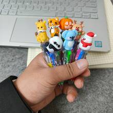 16 Styles Of Creative Christmas/Halloween/Panda/Animal Pattern Socks, Random Combination Of Various Styles, Comfortable Writing, Suitable For Daily Use - Multicolor - View 3