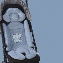 Baby Stroller Seat Cushion Cute Animals Pattern Non Slip Car Seat Pad For High Chair, Bassinet, Swing - Blue - View 4
