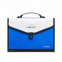 1pc Large Capacity Accordion Folder Briefcase, 13 Compartments Student Test Paper Subject Storage Bag, Practical Accordion Style Office Document Organizer Folder - Single Piece - View 14