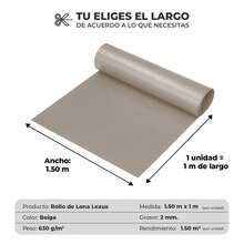 VINILMAX Lona Impermeable de 1.50x1m Uso Rudo con Protección UV para Exterior | Resistente a Polvo, Lluvia y Nieve | Ideal para Camiones, Obra y Construcción | Disponible en Varios Colores - Beis - Ver 3