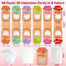 20 Pcs/10 Pcs/5 Pcs/1 Pc Valentine'S Day Greeting Cards, 9 Fun Valentine'S Day Exchange Cards, Perfect For Classroom Party Gifts, Happy Valentine'S Day Greeting Cards, Fun Valentine'S Day Gifts For Classrooms, School Exchange Party Gifts, Small Business Supplies (Candy Not Included) - Multicolor - View 9