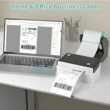 3pcs Thermal Print Labels, Adhesive Shipping Stickers, Adjustable Rolls, And Stackable Options, Size 100*150mm - 白色 - 查看 8