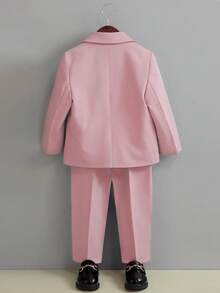 男童三件套西装，新款花童婚礼正式服装，适合幼儿、小童和大童的演出服，包括西装外套、裤子和领结。