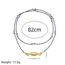 Valentine's Day Color Diamond Tarot Necklace Niche Design Star Eye Line Candy Shape Pendant Double Wrap Knot Necklace - Nhiều màu - Xem 5