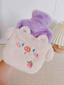 1pc 800ml Plush Hot Water Bag, Warm Belly, Warm Water Bag Cartoon PVC Plush Hand Warmer For Household Carry On Water Filling, Warm Hand Bag, Flushing Water, Warm Hand Bag - Multicolor - View 11