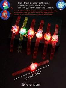 24 pezzi - Braccialetto natalizio a LED luminoso, cinturino luminoso con luci lampeggianti, braccialetto decorativo, riempimento per sacchetti regalo per compleanni, lauree, matrimoni, feste, decorazioni per feste, accessori luminosi, riempitivi per sacchetti per feste, accessori natalizi, giochi all'aperto, riempitivi per calze natalizie, forniture per feste natalizie luminose, forniture per feste luminose, decorazioni natalizie (stile casuale)