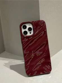 Ốp điện thoại thời trang tối giản, bất đối xứng, họa tiết lượn sóng, màu đỏ tía, kiểu Apple Y2K, họa tiết lượn sóng 3D, bề mặt bóng, mạ điện, chống rơi vỡ, tương thích với iPhone 15/15 Pro Max/15 Pro/15 Plus/11/12/13/14/16 Pro Max/XS/XR/11 Pro/11 Pro Max/12 Pro/12 Pro Max/13 Pro/13 Pro Max/7 Plus/14 Pro/14 Pro Max/14 Plus/16 Pro/16 Plus/7 Plus/8 Plus/8/SE2. Chống nước, chống sốc, chống trầy xước. Quà tặng mùa xuân, tiệc tùng. - Màu Đỏ Sâu - Xem 5