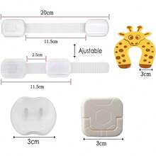 GeorgeX Protector de Enchufes,Protectores para Contacto Eléctrico 26PCS Kit de  para el Hogar para el Hogar Refrigerador Clóset Cerraduras, Protector de Dedo para Puerta - 1 - Ver 3