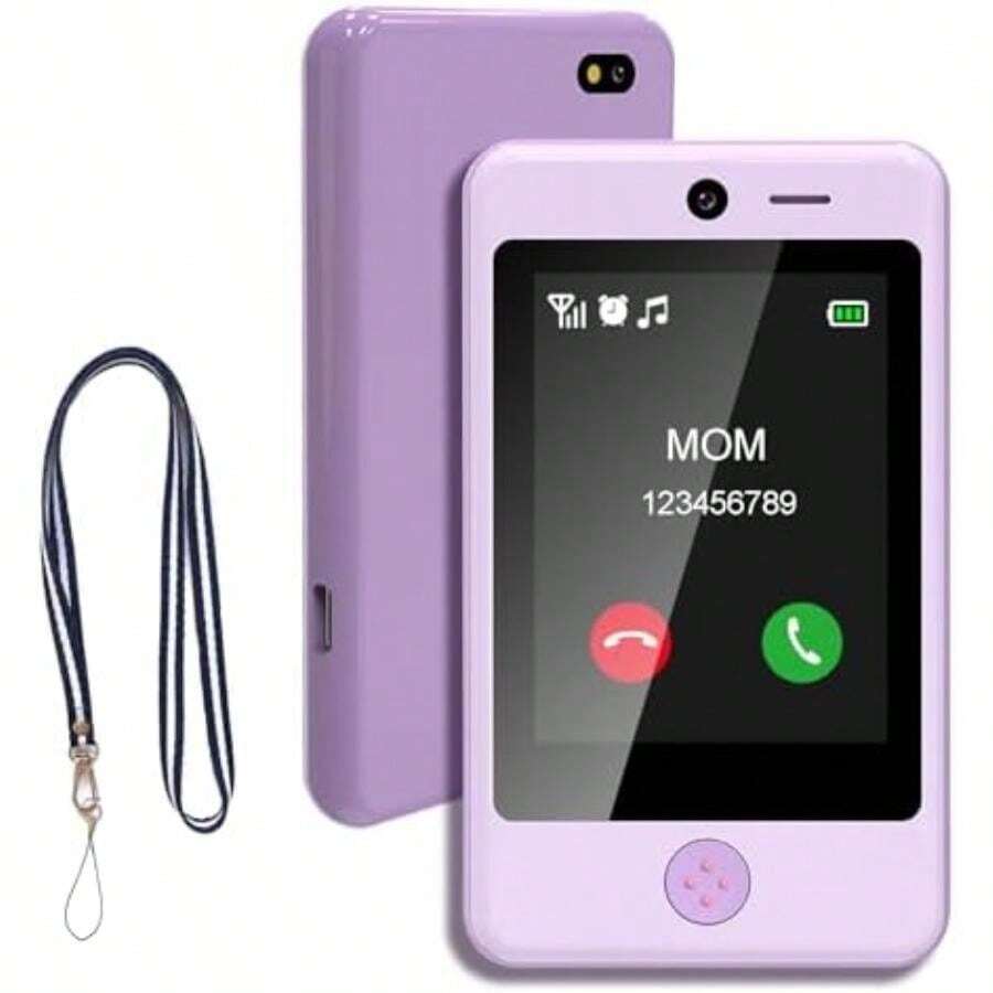 Teléfono de juguete con cámara para niños, más de 40 juegos, pantalla táctil, juguete educativo para niños y niñas de 3 a 12 años, reproductor MP3, regalos de cumpleaños