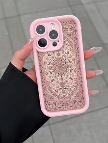 Persian Rug A Pink, Fashionable, Individual And Extremely Popular Pattern Pink Phone Case, Anti-Drop Camera Enhanced Protection, Prevent Wear And Tear, Comfortable Feel, Protective Buttons, Breathable Heat Dissipation, Dustproof, For Men And Women, Compatible With IPhone 17/16/15/14/13/12/11 Pro Promax Plus / X/Xsmax/ Galaxy S21/22/23/24/25 Ultra FE Plus NOTE20 Ultra/ A13/14/15/16/17/33/34/35/36/52/53/54Phone Case Ideal Gift For Men And Women. - Hồng - Xem 1