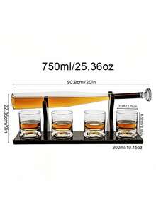 1 Stück Packung 750ml / 25.36oz Baseball Wecker mit 4 300ml / 10.15oz Gläser, Männer Baseball-Thema Geschenk für Tequila, Bourbon, einzigartiges Geburtstagsgeschenk für Männer, Freunde, Freunde, Vater, Bardekoration, Weihnachten, Halloween, Thanksgiving Geschenk - 1 Baseball-Karaffe + 4 Gläser - Übersicht 4