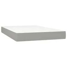 vidaXL Boxspringbett mit Matratze, hellgrau, 120x200 cm, Stoff - Grigio - Visualizzare 6