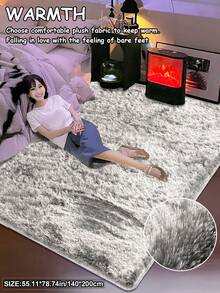 1 tấm thảm phòng khách phòng ngủ sang trọng mới mùa thu/đông, thảm lông xù màu xám bạc bóng được nâng cấp, thảm trang trí phòng mềm mại, dày và mịn, quà tặng cho ngày lễ, trang trí màu trơn cho phòng khách, phòng ngủ, phòng làm việc, hành lang, cách âm và dễ bảo trì, phù hợp với mọi mùa - Bạc Xám - Xem 13