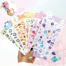 新款3D立体儿童贴纸，创意卡通闪光水晶贴纸，趣味浮雕贴纸，夜光贴纸 - 彩色 - 查看 9