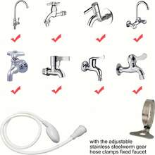 Portable Shower Head Offering 3m/2m/1m Lengths For Pet Bathing, Ideal For Home Use In Cleaning Cats And Dogs. Pet Store-Grade Quick-Connect Spray Head. Convenient Faucet Attachment For Shampooing. Multi-Purpose Kitchen/Bathroom Faucet Shower Head For Pet Bathing And Rinsing. - White - View 7