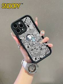 A Cartoon Anime SNOOPY Sky Eye Step Black Phone Case, Shockproof Tpu Material Phone Case Can Be Given As A Holiday Gift. It Is Suitable For Apple Phones, And The New Model Is Suitable For IPhone13/14/15/16/17Pro Max Phone Case - Nhiều màu - Xem 1