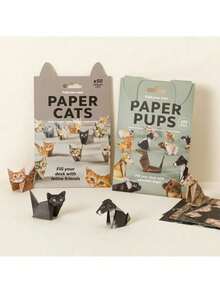 DIY纸模型可爱印刷折纸动物装饰折叠动物折纸套装