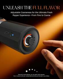 Molinillo EléCtrico De Sal Y Pimienta Recargable, 800 MAh, 2 Velocidades, Cabezal De Molino De Pimienta Giratorio Reversible, Salero AutomáTico De Grueso Ajustable, OperacióN Con Una - 1 - Ver 5