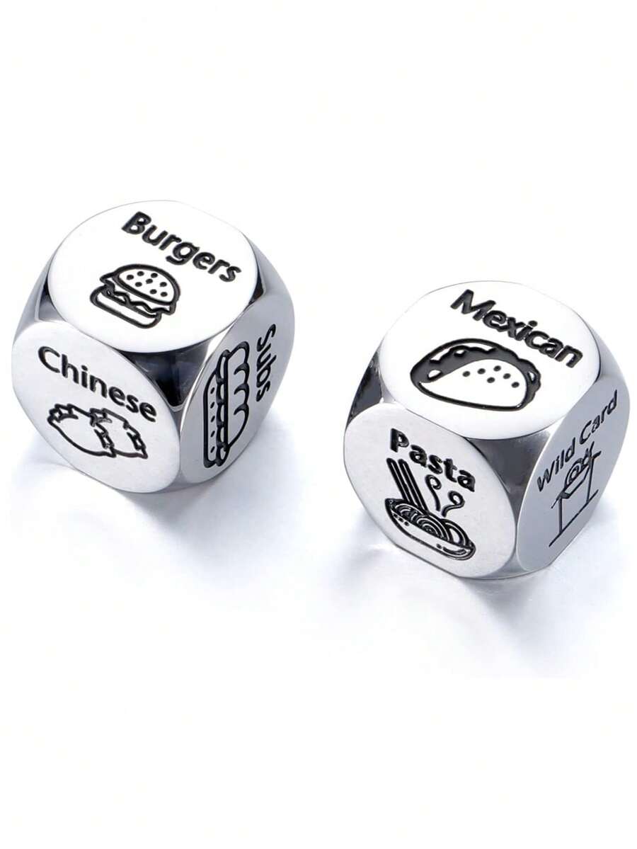 11th Anniversary Food Dice Date Night Surprise Gift, Halloween Basket Filler, Wedding Birthday Christmas Valentine's Day Gift For Boyfriend, Girlfriend, Husband, Wife, Her, Him - Multicolor - View 1