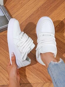 Fashionable Solid Color Loafers, Outdoor Outfit, Summer Street Style, Birthday Gift, Holiday Gift, Campus Casual - White - View 12